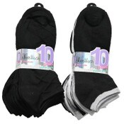 Wholesale - 10pk LADIES LOW CUT TEXTURED SOCKS 10-13 SIZE C/P 36, UPC: 194587142687